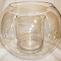 CENTERPIECE DOUBLE GLASS SPHERE GLOBE AQUARIUM CANDLE HOLDER 9"