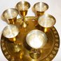 VINTAGE SOLID POLISHED BRASS 7 Pcs CORDIAL SET INDIA