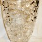 STUNNING VINTAGE CLEAR CUT CRYSTAL GLASS PEDESTAL VASE 12"