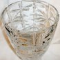 STUNNING VINTAGE CLEAR CUT CRYSTAL GLASS PEDESTAL VASE 12"