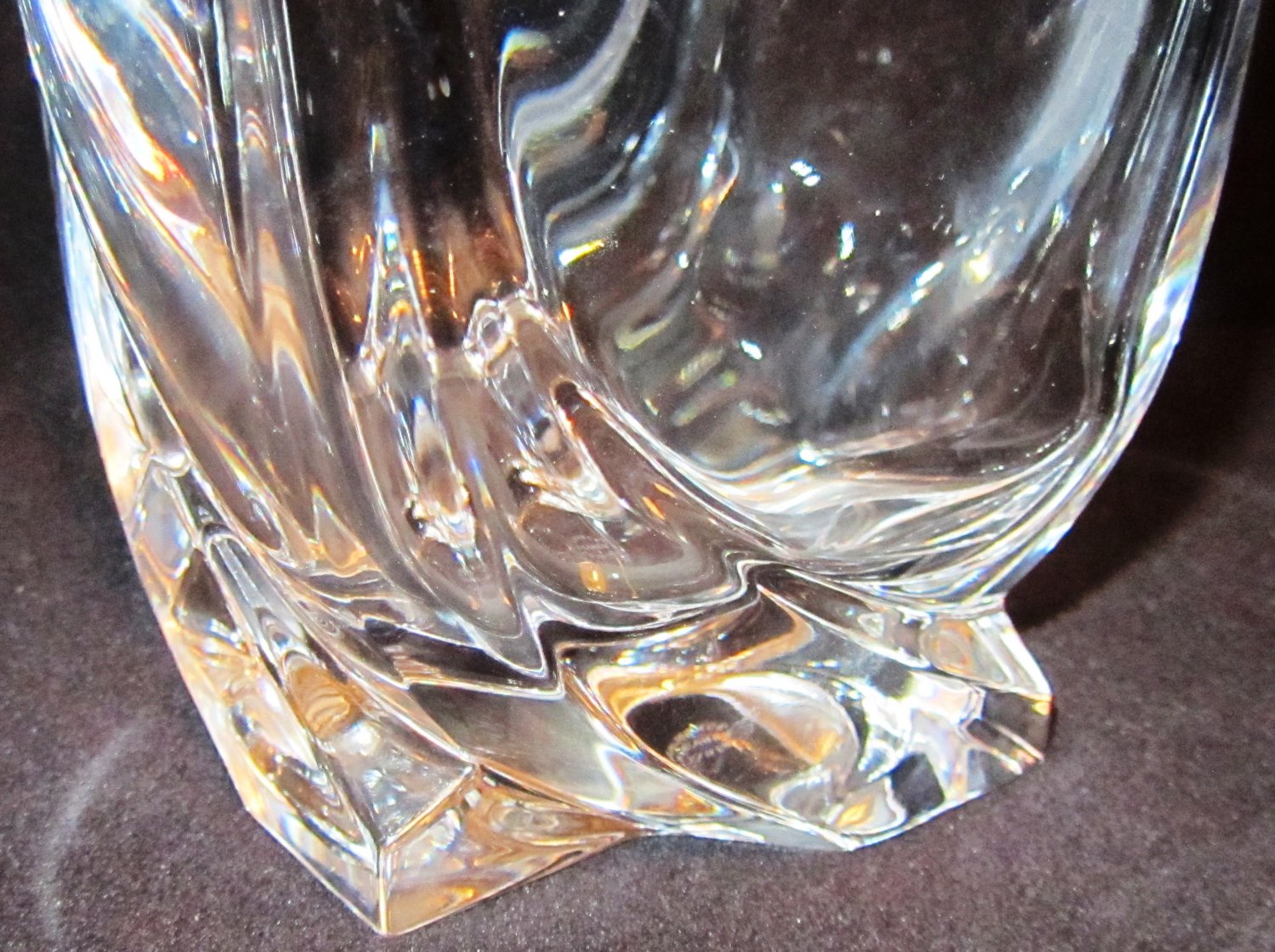 STUNNING SEVRES CRYSTAL FRANCE Cristal de Sèvres BLOCK CRYSTAL WHISKEY DECANTER