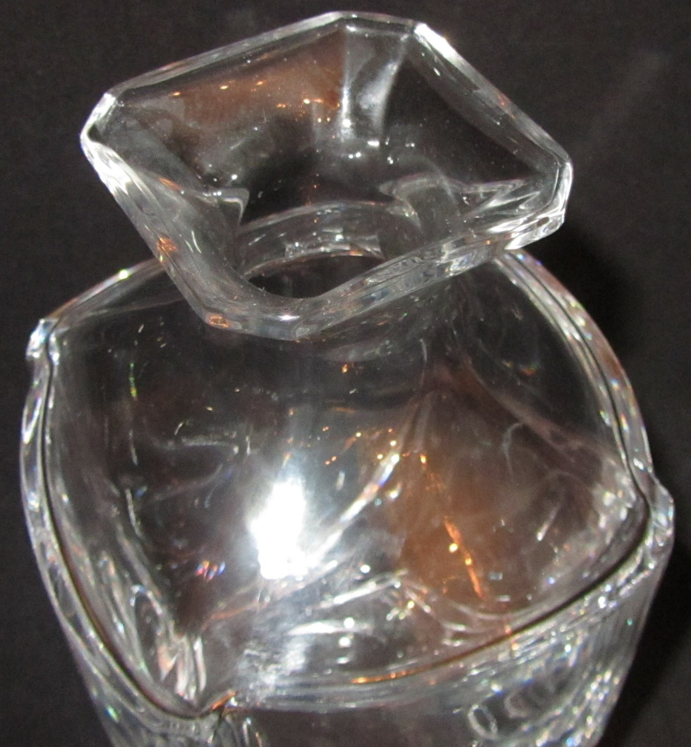 STUNNING SEVRES CRYSTAL FRANCE Cristal de Sèvres BLOCK CRYSTAL WHISKEY