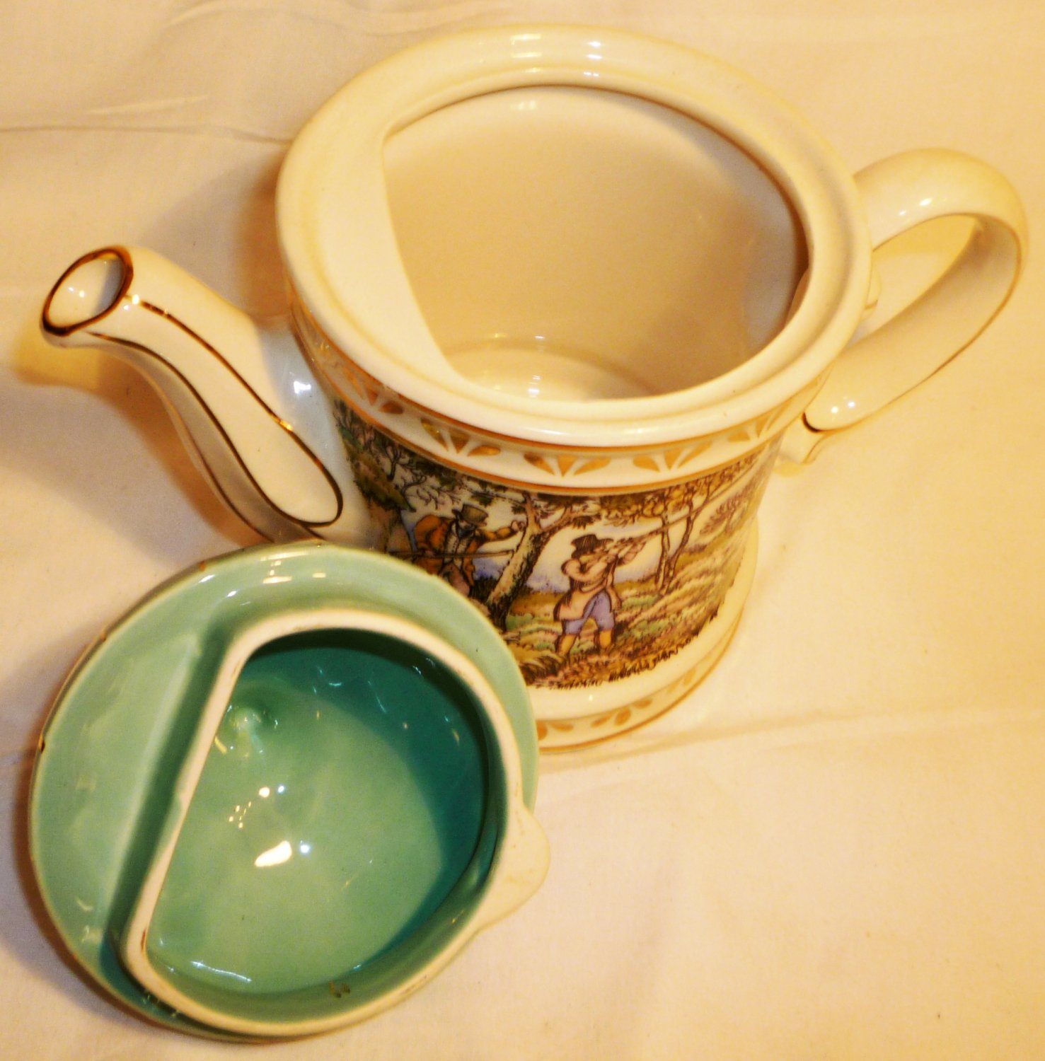 SADLER CLASSIC COLLECTION PORCELAIN TEAPOT ENGLAND SPORTING SCENES SHOOTING