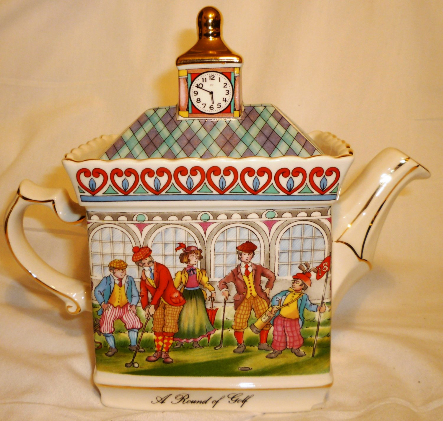 SADLER CLASSIC COLLECTION PORCELAIN TEAPOT ENGLAND CHAMPIONSHIP ROUND