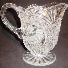 VINTAGE HOFBAUER GERMANY BYRDES COLLECTION CUT CRYSTAL ETCHED BIRD PITCHER