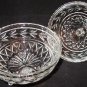 VINTAGE BOHEMIAN CUT CRYSTAL PEDESTAL CANDY NUT BON BON LIDDED FOOTED DISH