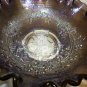 VINTAGE IMPERIAL WINDMILL BLACK PURPLE CARNIVAL GLASS RUFFLED LUSTROUS BOWL