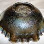 VINTAGE IMPERIAL WINDMILL BLACK PURPLE CARNIVAL GLASS RUFFLED LUSTROUS BOWL