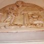 VINTAGE ITALY ART CERAMIC TILE WALL HANGING PLAQUE SIGNED ANGEL CUPID HEARTH