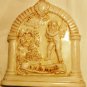 VINTAGE ITALY ART CERAMIC TILE WALL HANGING PLAQUE SIGNED ANGEL CUPID
