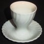 VINTAGE AK KASER WHITE PORCELAIN SWIRL EGG CUP GERMANY