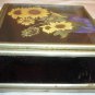 CHARMING MIRRORED METAL HINGED TRINKET BOX SUNFLOWERS MEXICO VIVA