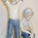 CHARMING PAUL SEBASTIAN PORCELAIN FIGURINE BASEBALL HOME RUN & DEFEAT