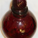 STUNNING VINTAGE WHEATON RUBY RED OPTIC HONEYCOMB GLASS BOTTLE DECANTER