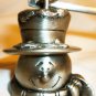 PEWTER CANDLE SNUFFER SNOWMAN CHRISTMAS DECOR