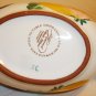 HEREND VILLAGE POTTERY HUNGARY GRAVY BOAT & SAUCER HANDPAINTED BERRIES & FRUITS