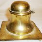 VINTAGE 3-PIECE BRASS DESK TOP SET INKWELL INK BLOTTER NAME TAG DISPLAY