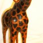 STUNNING LEATHER WRAPPED AFRICAN ART GIRAFFE STATUE FIGURINE 18"