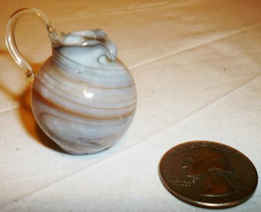 CHARMING STUDIO SWIRL GLASS MINIATURE PITCHER DOLLHOUSE