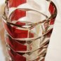 VINTAGE WINDSOR RUBIS J.G. DURAND CLEAR AND CRANBERRY RED GLASS VASE FRANCE