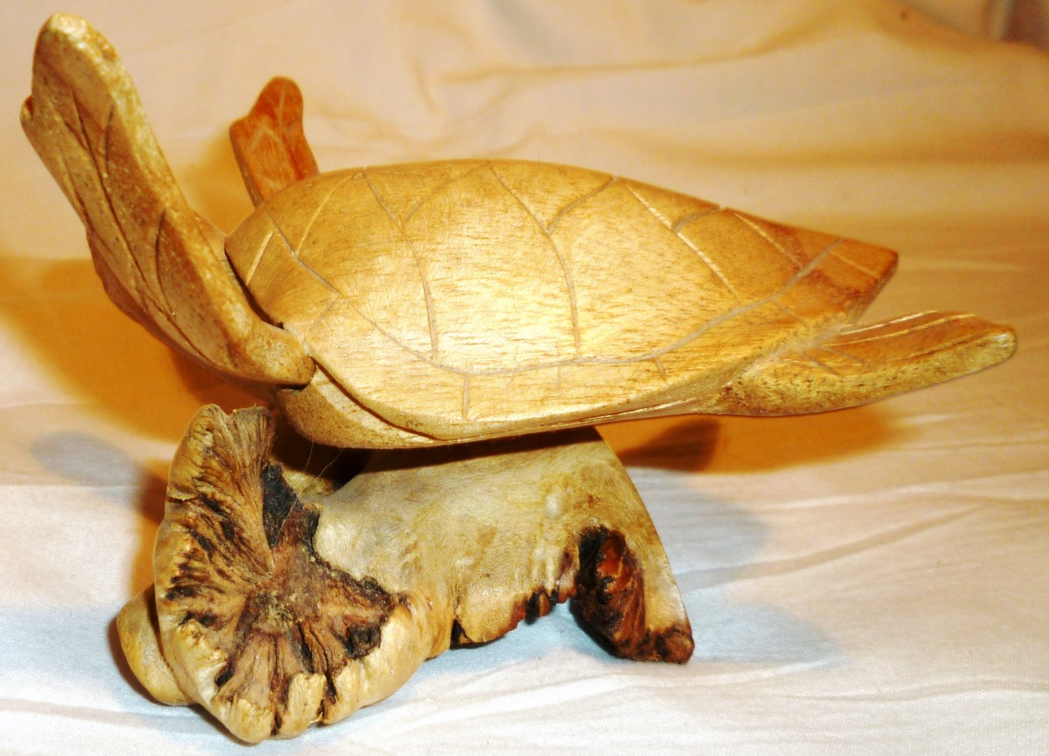 wood turtle figurine