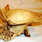 UNIQUE CHINABERRY WOOD CARVED SEA TURTLE FIGURINE