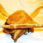 UNIQUE CHINABERRY WOOD CARVED SEA TURTLE FIGURINE