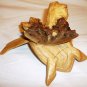 UNIQUE CHINABERRY WOOD CARVED SEA TURTLE FIGURINE