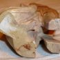 MINIATURE MARBLE CARVED WOLF FIGURINE