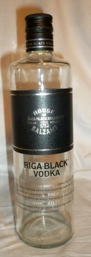 COLLECTIBLE EMPTY BOTTLE RIGA BLACK VODKA