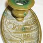 VINTAGE ANTIQUE SOLID BRASS BRONZE CHAMBER CANDLE HOLDER W/FINGER LOOP ANCHOR