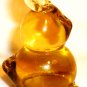 CHARMING ART YELLOW GLASS EASTER BUNNY RABBIT HARE FIGURINE