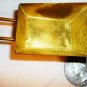VINTAGE DOLLHOUSE MINIATURE BRASS WHEEL BARREL