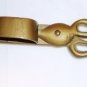 ANTIQUE SOLID BRASS SCISSORS CANDLE WICK TRIMMER SNUFFER