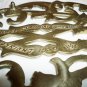 VIRGINIA METALCRAFTERS WILLIAMSBURG CIPHER BRONZE TASSELS TRIVET