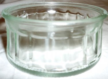 CUSTARD CREAM BRULEE CUPS CLEAR PANEL GLASS RAMEKINS SET OF 6