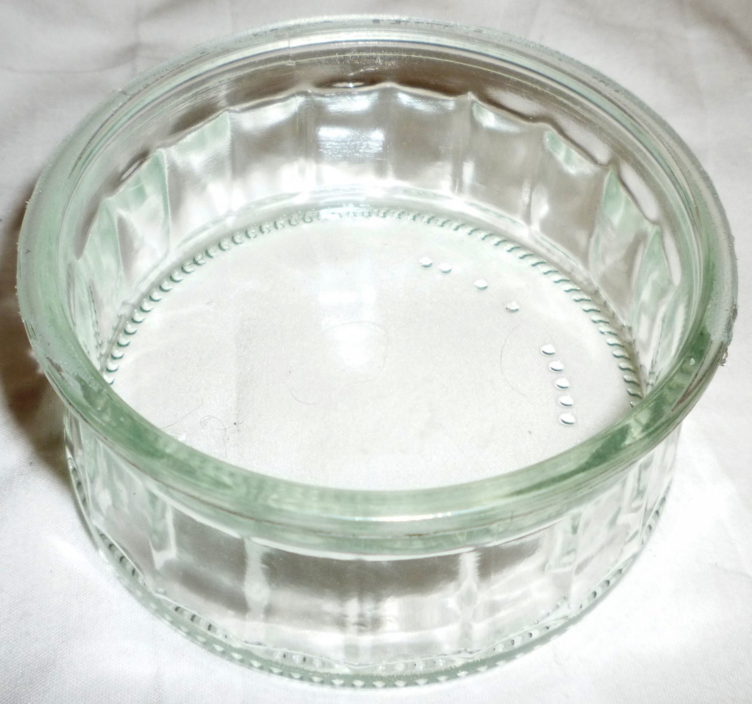 CUSTARD CREAM BRULEE CUPS CLEAR PANEL GLASS RAMEKINS SET OF 6