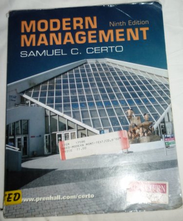 MODERN MANAGEMENT NINTH EDITION BY SAMUEL C. CERTO