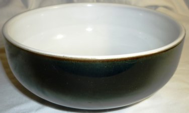 DENBY ENGLAND FREEZER MICROWAVE OVEN DISHWASHER SAFE CEREAL SOUP BOWL BLACK WHT