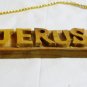 VINTAGE OLIVE TREE CARVED KEY WALL HANGING JERUSALEM ISRAEL