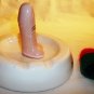 PORCELAIN ASHTRAY NOVELTY GAG GIFT PENIS 'DON'T SMOKE MAKE LOVE...'