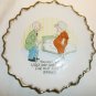 VINTAGE DECORATIVE HUMOROUS PORCELAIN PLATE 'ONE MORE FOR OLD TIME SAKE' JAPAN