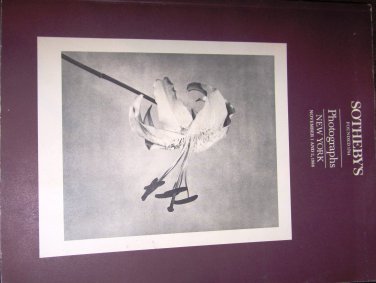 SOTHEBY'S PHOTOGRAPHS NEW YORK 1988 CATALOG