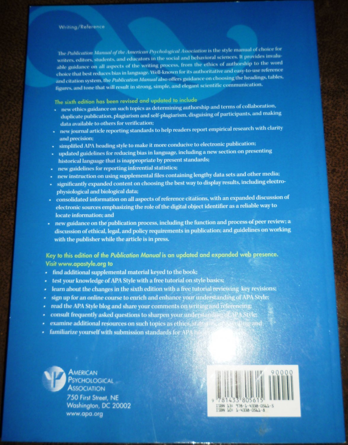 PUBLICATION MANUAL OF THE AMERICAN PSYCHOLOGICAL ASSOCIATIONS SIXTH EDITION