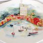 EFFETTI D'ARTE HANDMADE PORCELAIN ITALY PORTOFINO BIG OVAL PLATTER