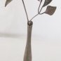 CHARMING SILVERPLATED BUD VASE WITH ROSE FIGURINE