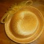 GORGEOUS VINTAGE SUMMER STRAW HAT WITH A BOW BY DEBORAH OF NEW YORK COLLECTIBLE