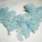VINTAGE APPLIQUE DRESS HAT BLUE FLOWERS