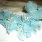 VINTAGE APPLIQUE DRESS HAT BLUE FLOWERS