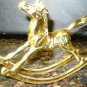 VINTAGE SOLID BRASS ROCKING HORSE COLLECTIBLE KIDS ROOM DECOR